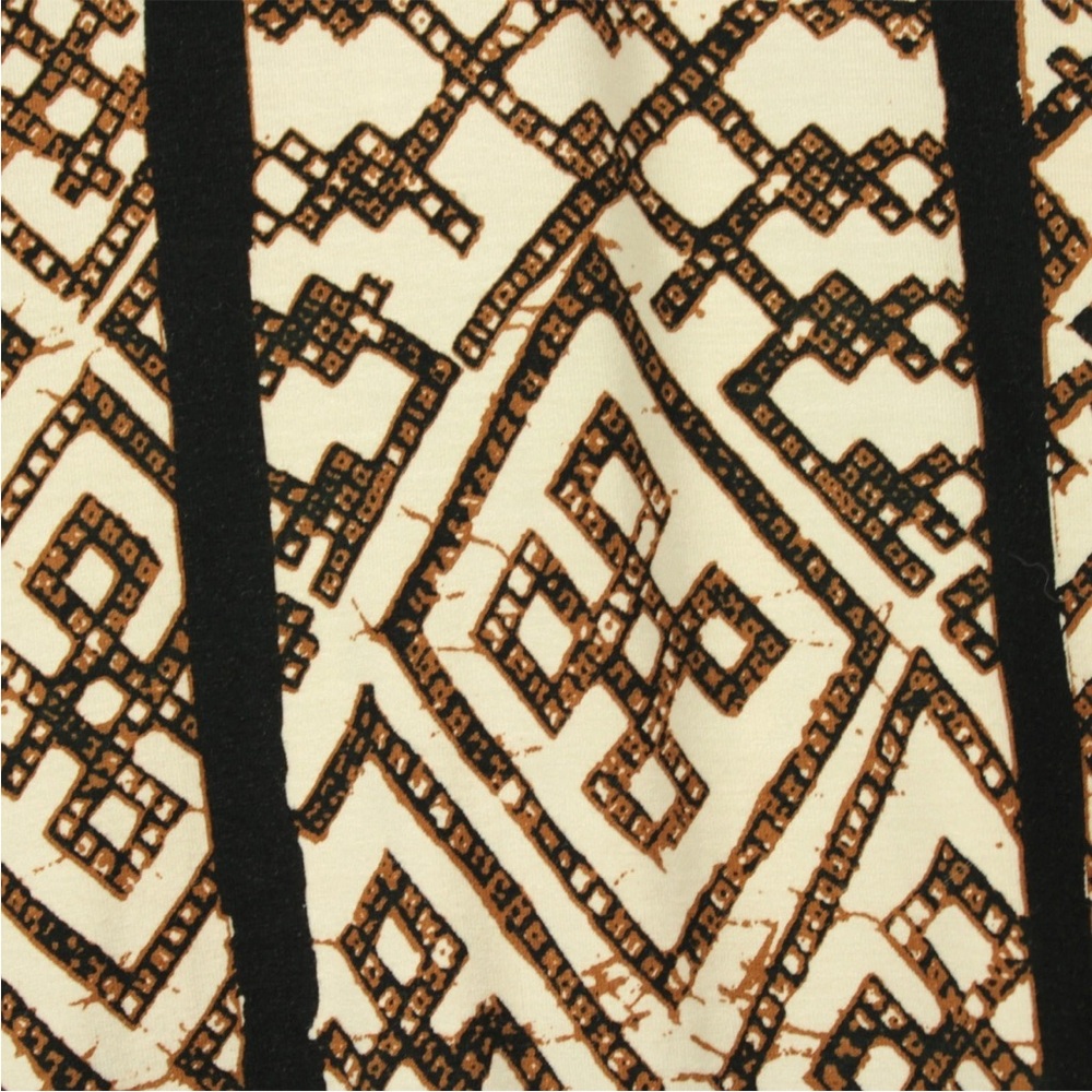 Bel Kazan Anthropology Midi Dress Short Sleeves Sz L geometric Print Boho - Picture 7 of 14